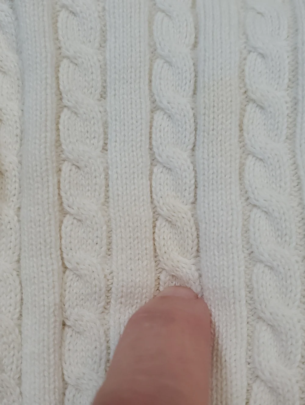 Ralph Lauren Cream Cable Knit Button-Up Cardigan with Pink Polo Pony. 6 Months